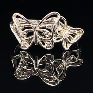 Sterling Silver Bullerfly Ring, Size 7